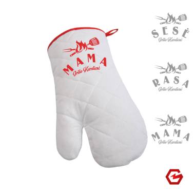 Virtuvės pirštinė „Grilio Karalienė/Karalius“ personalizuotas