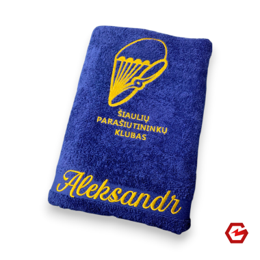 Vardinis rankšluostis  su logotipu