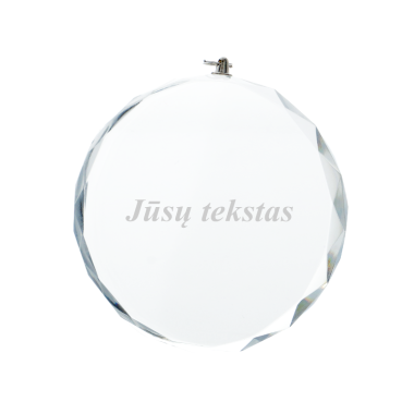 Stiklinis medalis su dėžute