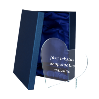 Stiklinis trofėjus "Širdis"