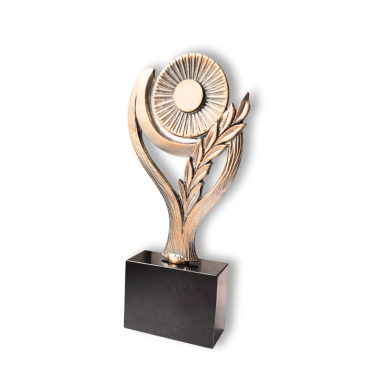 Metalinė statulėlė "Saulė II" su personalizavimu   