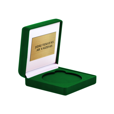 Elegantiška dėžutė medaliui žalia