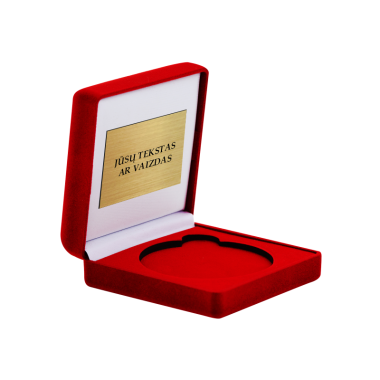 Elegantiška dėžutė medaliui raudona