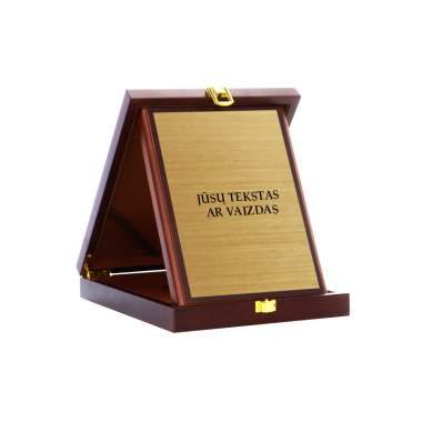 Plaketė elegantiškoje dėžutėje vertikali 25x20 cm
