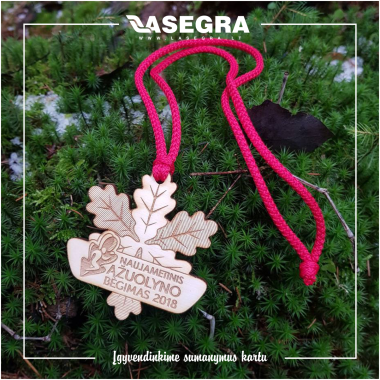 Fanerinis medalis 3mm storio su individualiu dizainu