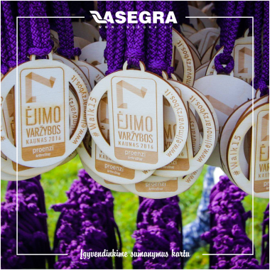 Fanerinis medalis 3mm storio su individualiu dizainu