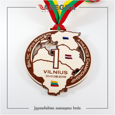 Fanerinis medalis 3mm storio su individualiu dizainu