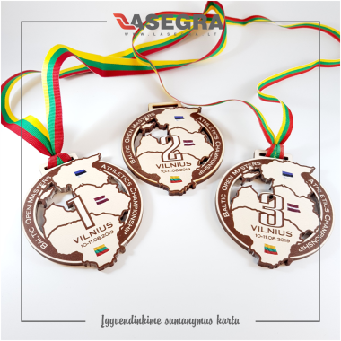 Fanerinis medalis 3mm storio su individualiu dizainu