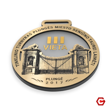 Kombinuotas akrilo medalis. Individualus dizainas. Nr.12