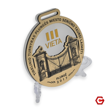 Kombinuotas akrilo medalis. Individualus dizainas. Nr.12