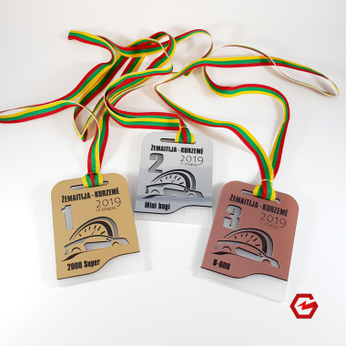 Kombinuotas akrilo medalis. Individualus dizainas. Nr.3