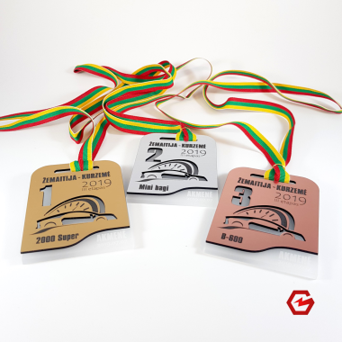 Kombinuotas akrilo medalis. Individualus dizainas. Nr.3