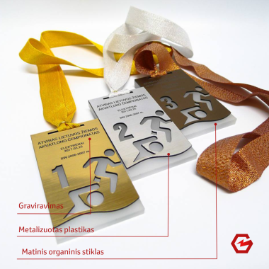 Kombinuotas akrilo medalis. Individualus dizainas. Nr.4