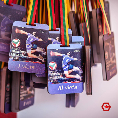 Kombinuotas akrilo medalis. Individualus dizainas. Nr.5