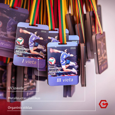 Kombinuotas akrilo medalis. Individualus dizainas. Nr.5