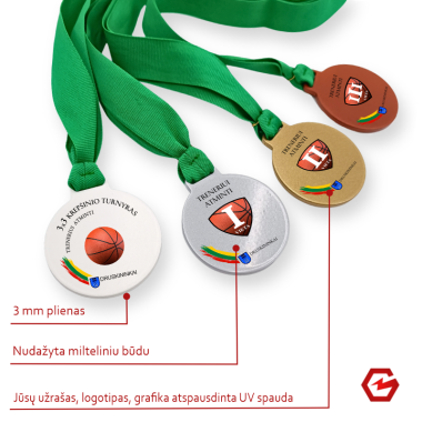 Medalis UV spaudai (Bronzinis) / 50mm