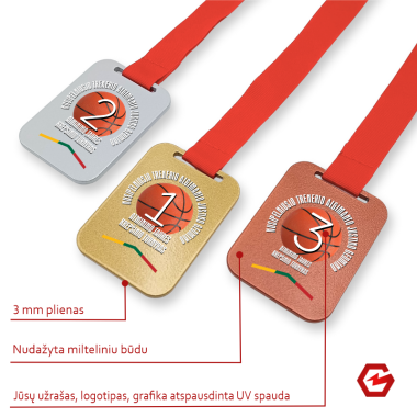 Medalis UV spaudai (bronzinis) / 75x55mm Medalis UV spaudai (bronzinis) / 75x55mm