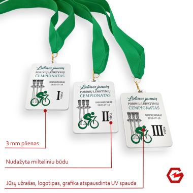 Medalis UV spaudai (baltas) / 60x80mm