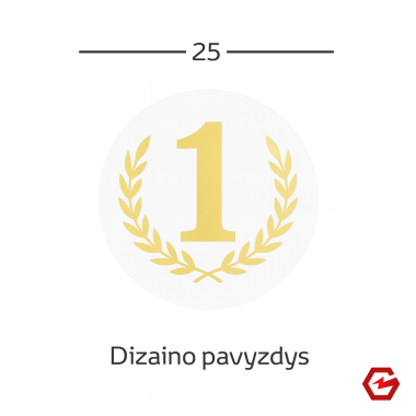 Skaidrus lipdukas medaliui 25 mm