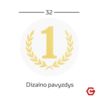 Skaidrus lipdukas medaliui 32 mm