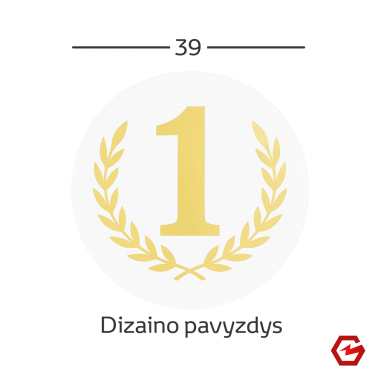 Skaidrus lipdukas medaliui 39 mm