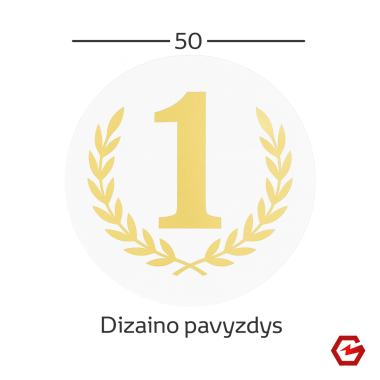 Skaidrus lipdukas medaliui 50 mm