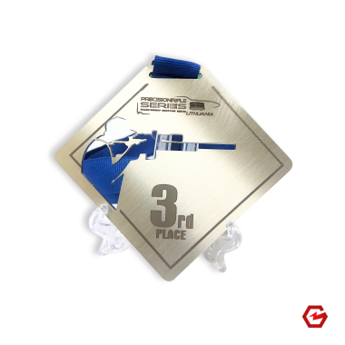 Nerūdijančio plieno medalis. Individualus dizainas. Nr.1