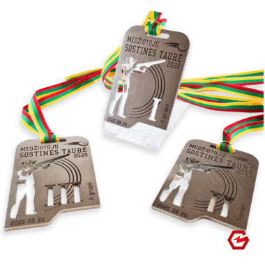 Nerūdijančio plieno medalis. Individualus dizainas. Nr.4