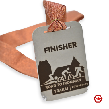 Nerūdijančio plieno medalis. Individualus dizainas. Nr.5