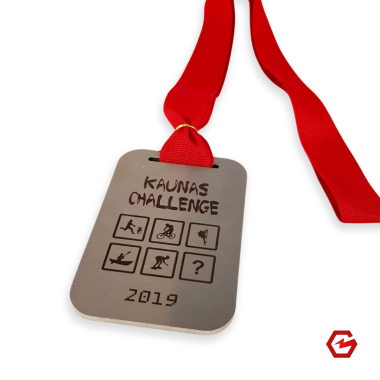 Nerūdijančio plieno medalis. Individualus dizainas. Nr.5