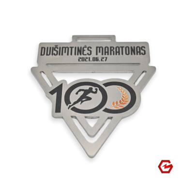 Nerūdijančio plieno medalis. Individualus dizainas. Nr.6