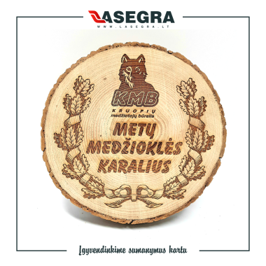 Medinis medalis 10mm storio su individualiu dizainu