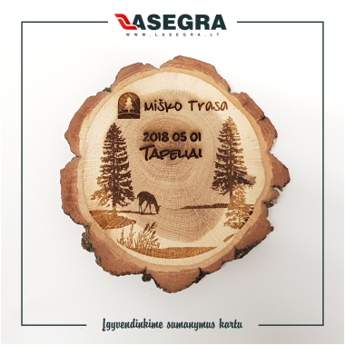 Medinis medalis 10mm storio su individualiu dizainu