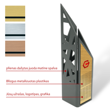 Metalinis apdovanojimas su individualiu dizainu V