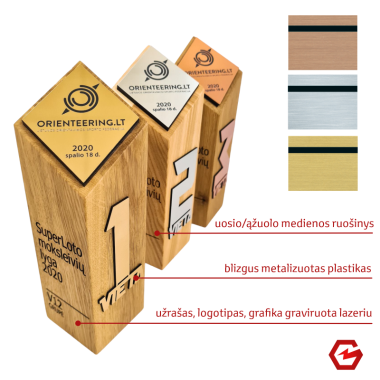 Medinis apdovanojimas su individualiu dizainu 