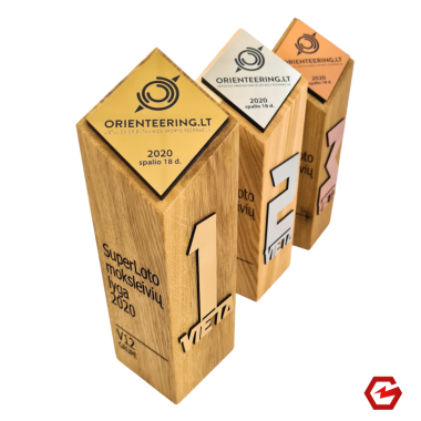 Medinis apdovanojimas su individualiu dizainu 