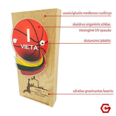 Medinis apdovanojimas su organiniu stiklu L