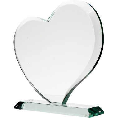 Stiklinis prizas "Širdis" G041