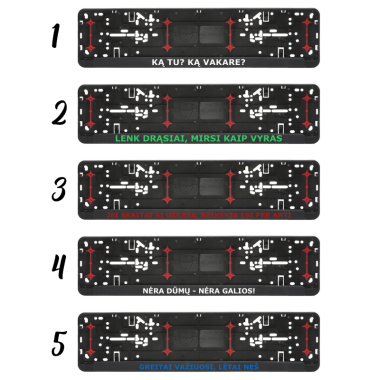 Automobilio numerio rėmelis WURTH su guminiais intarpais ir užrašu Automobilio numerio rėmelis WURTH su guminiais intarpais ir užrašu