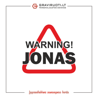 Marškinėliai "Warning Jonas"