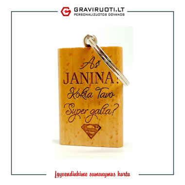 Raktų pakabukas Janinai