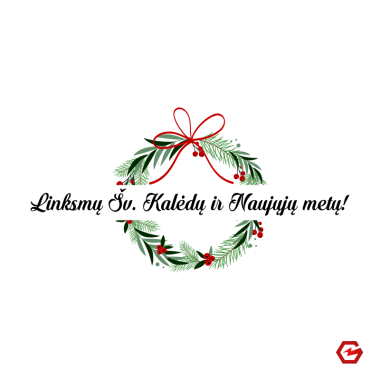 Lentelė "Linksmų Šv. Kalėdų ir Naujųjų metų"