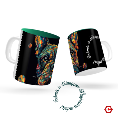 Puodelis "Sėkmės ir džiaugsmo Naujaisiais metais!"