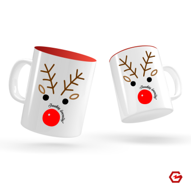 Puodelis "Kalėdinis elnias"