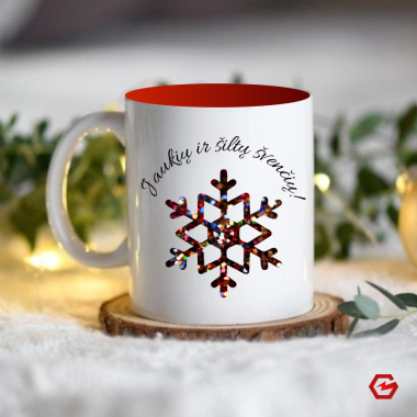 Puodelis "Snaigė" su palinkėjimu