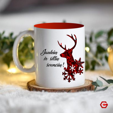 Puodelis "Jaukių ir šiltų švenčių!"