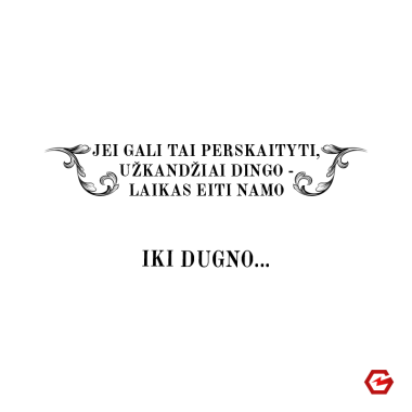 Rinkinys su graviruotu užrašu Rinkinys su graviruotu užrašu