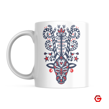 Puodelis "Kalėdinis elnias"