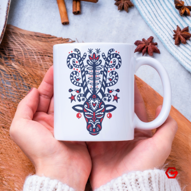 Puodelis "Kalėdinis elnias"