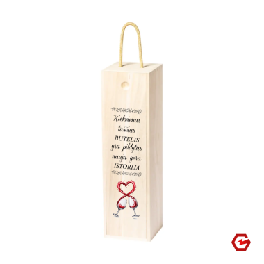 Dėžė buteliui "Nauja gera istorija"